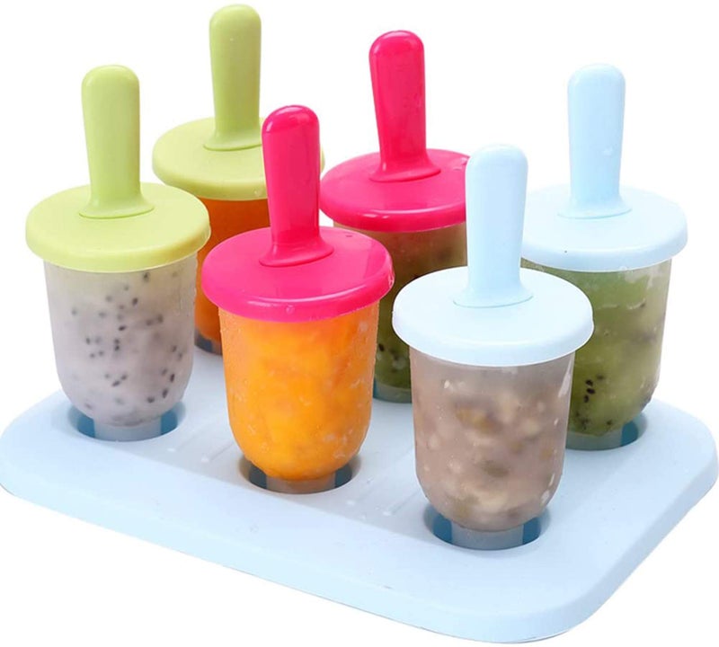 CHICHIC Popsicle Molds Ice Pop Makers Ice Pop Molds Ice Bar Maker Plastic Popsicle Mold, Kids Ice Cream Tray Holder Lolly Pops, Kitchen Supply(Mixed Small)